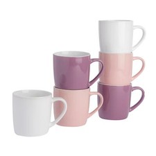 6x Coloured Tea Coffee Mug