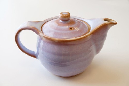 Hagiyaki purple tea pot - hagiyaki,