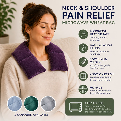 Heated wheat bag for - heated, neck