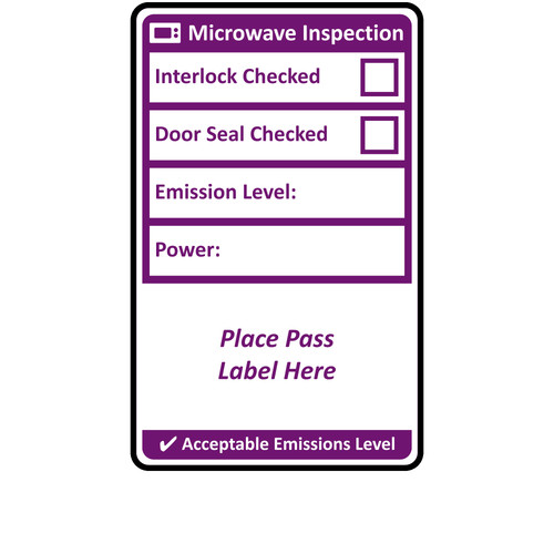 Microwave inspection labels - inspection,