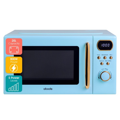 Abode retro blue microwave - retro,